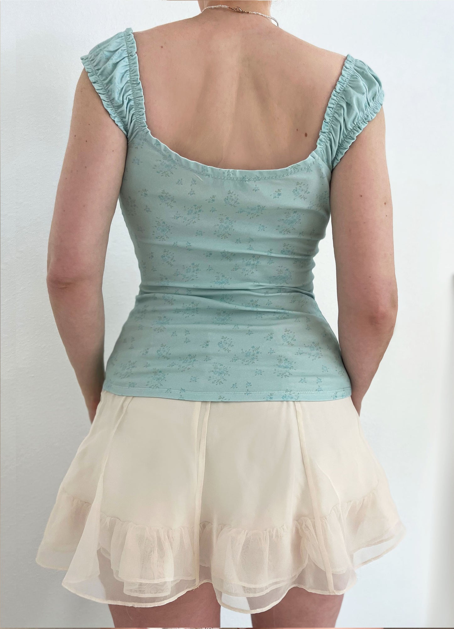 Lydia Blouse in Powder Blue