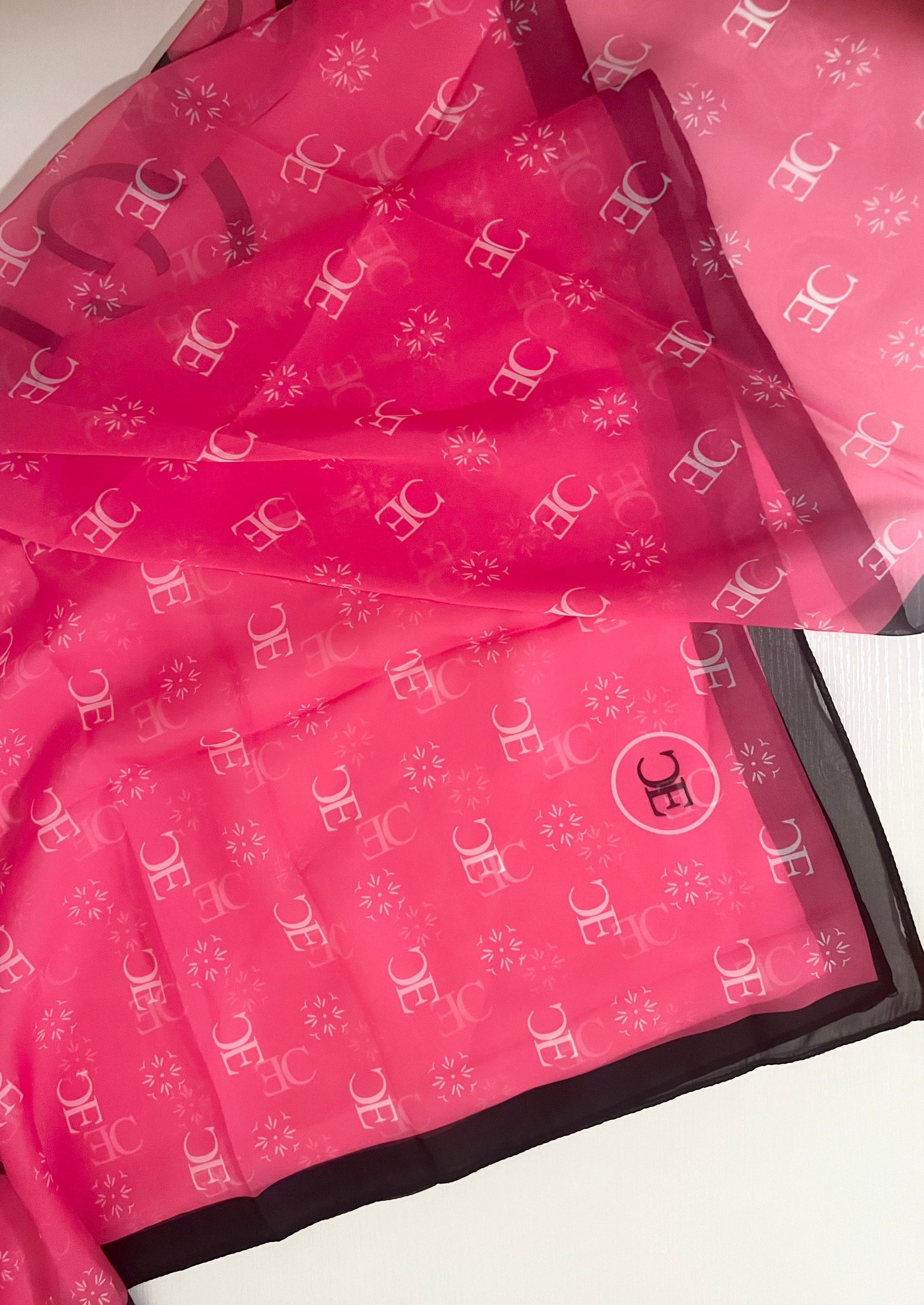 Hot pink silk deals scarf