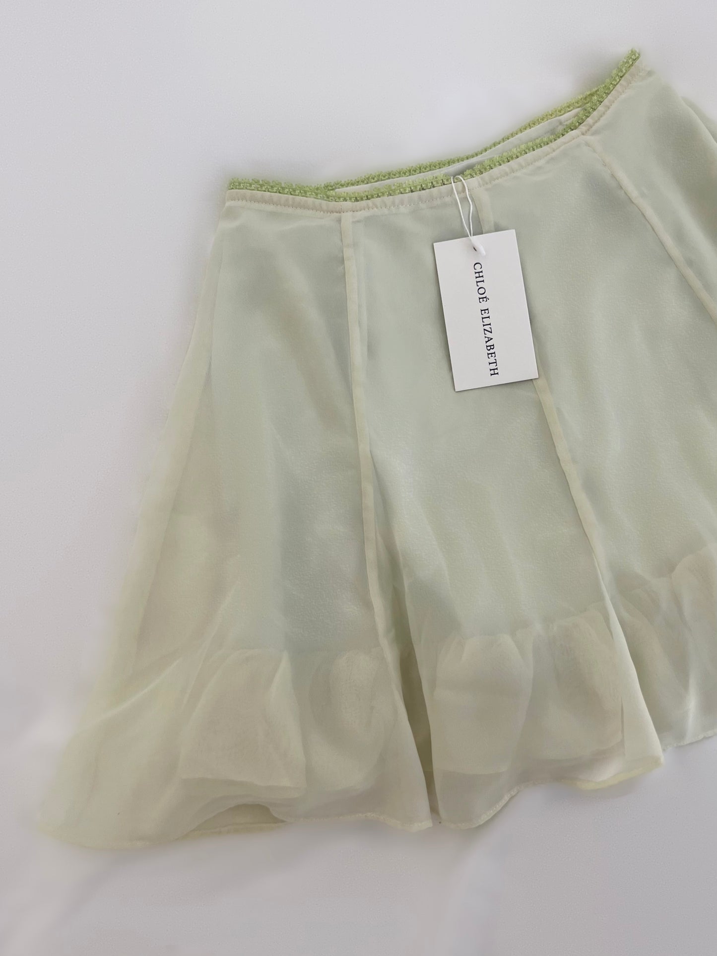 Pre-Order~ Vegan Silk Mini Skirt in Seafoam