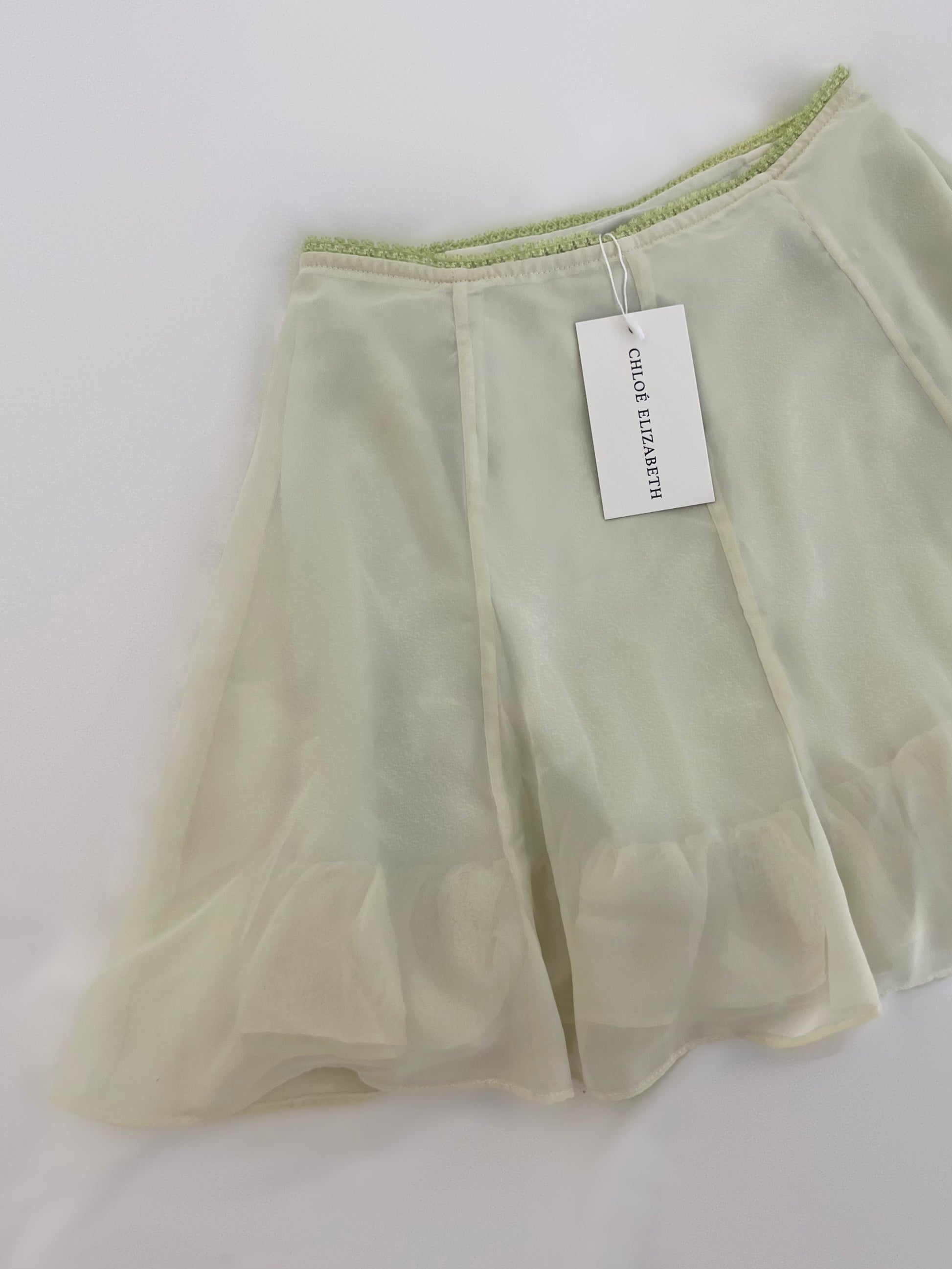 Pre-Order~ Vegan Silk Mini Skirt in Seafoam – Chloé Elizabeth Official