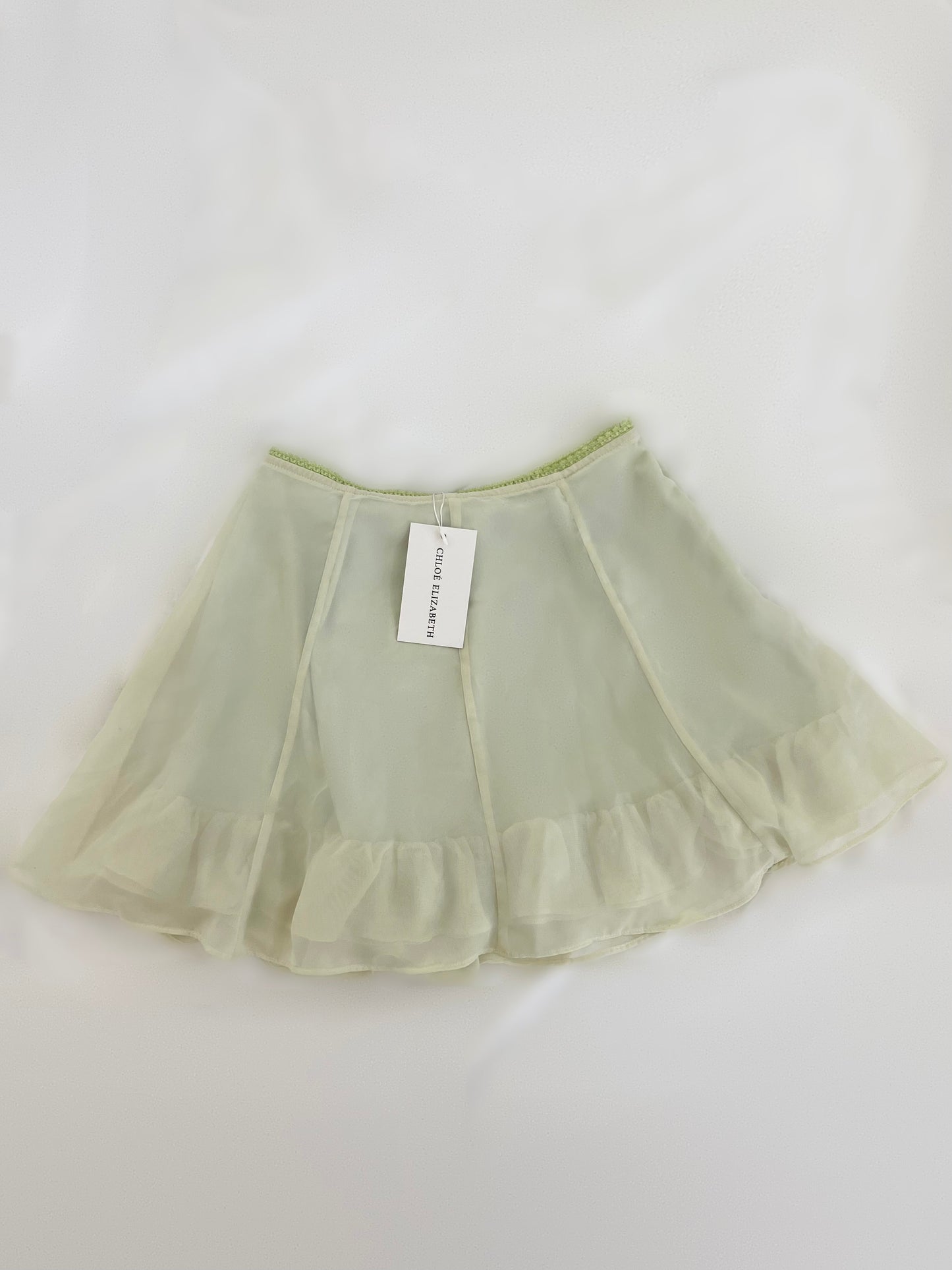 Pre-Order~ Vegan Silk Mini Skirt in Seafoam