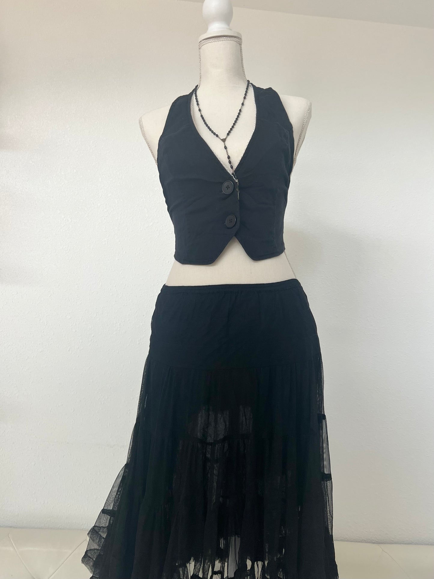 90's Brand Ballet Midi Skirt Midnight Black (M)