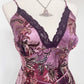 Carrie Bradshaw Paisley Spaghetti Strap in Lilac Pink (Size (M-L)